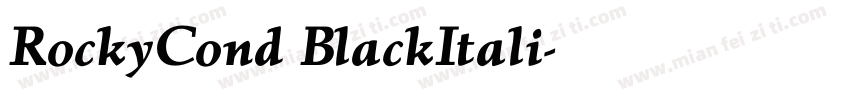RockyCond BlackItali字体转换